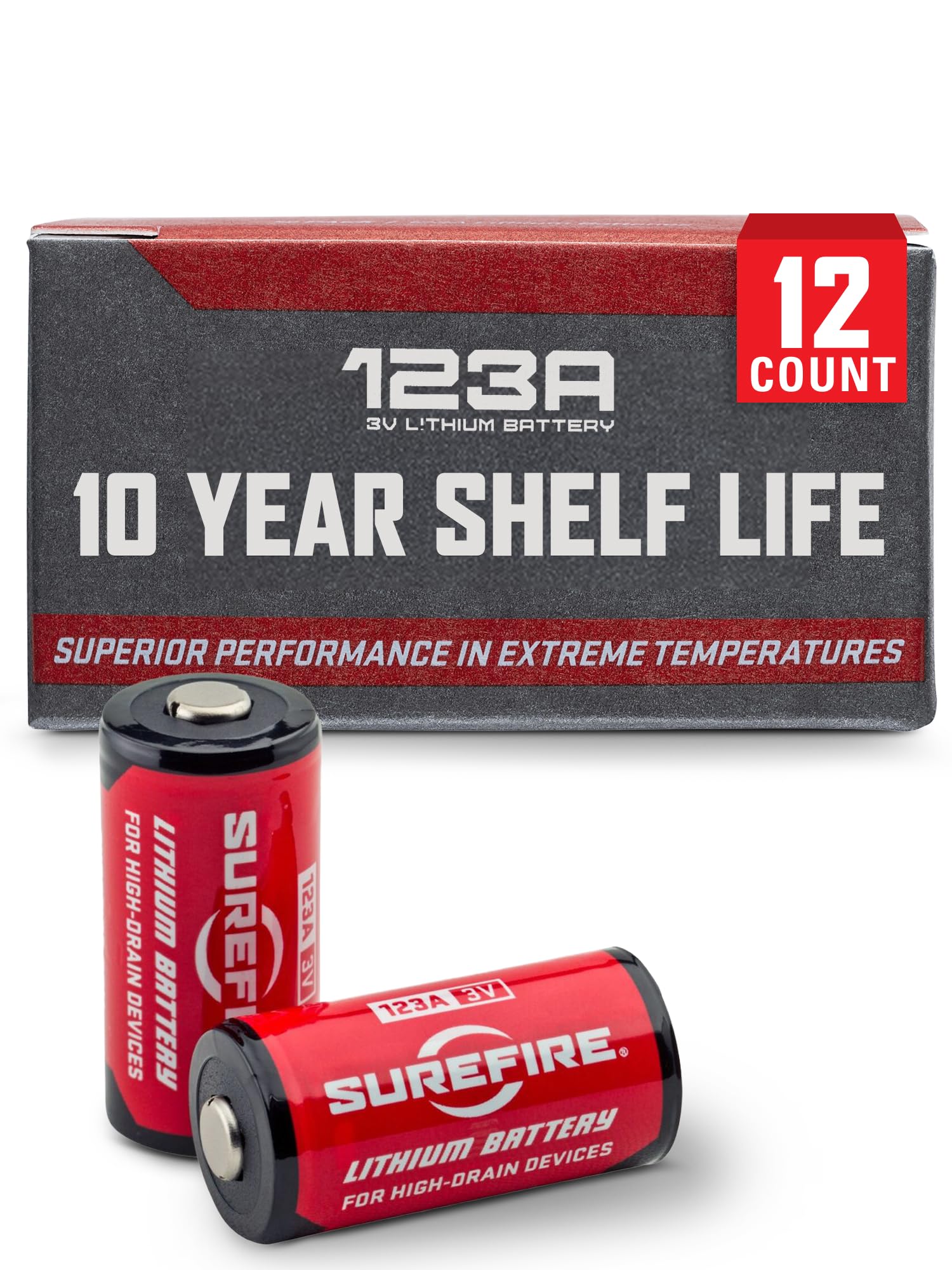 Amazon.com: SureFire CR123A 3V Lithium Battery - 12 Pack SF123A